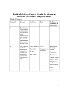 4th Grade Science Content Standards