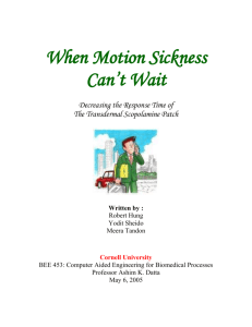 When Motion Sickness Can't Wait