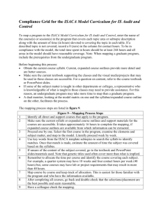 ISACA Model Curriculum Compliance Grid ()