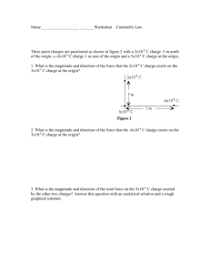 1.5 Coulomb's Law Worksheet