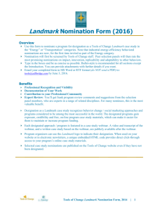 Landmark Nomination Form (2016)