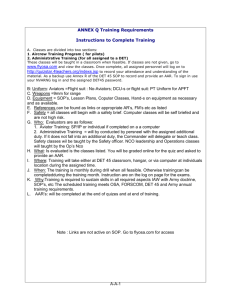 Annex Q Training Requirements and Schedule