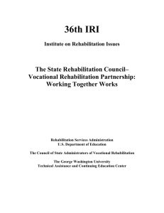 Vocational Rehabilitation Partnership: Working Together Works