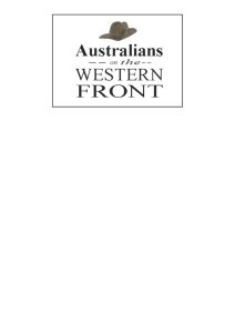 A Guide to Using Australians on the Western Front for