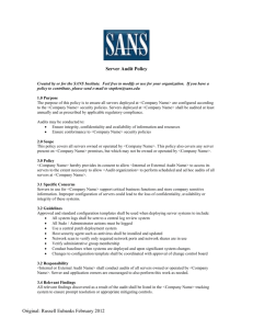 Audit Policy - SANS Technology Institute