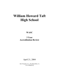 Taft Accreditation Plan - Los Angeles Unified School District