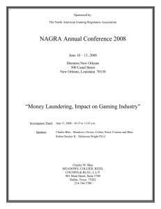 Sponsored by: The North American Gaming Regulators Association