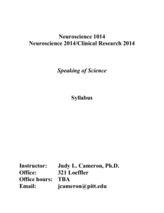 Neuroscience 1014 Neuroscience 2014/Clinical Research 2014