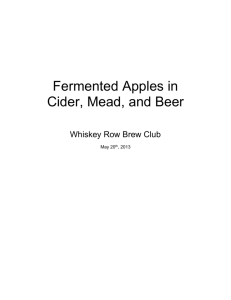 Fermented Apples in Cider, Mead, and Beer