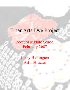 Fiber Arts Dye Project