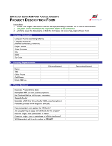 Project Description Form