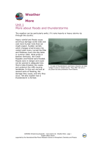 Unit 1 More about floods and thunderstorms