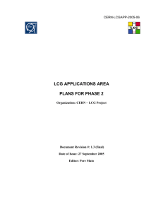 Doc - LCG Applications Area