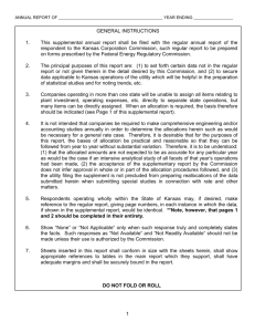 Gas Utility Kansas Supplemental Annual Report Form w/o cover