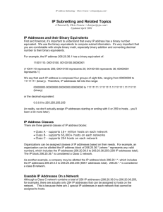 IP Address Classes