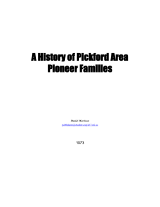 A History of Pickford - Martyn Family History