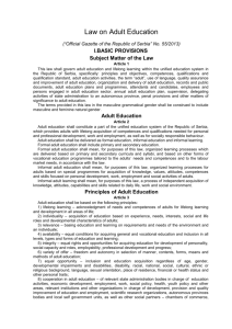 Law on Adult Education