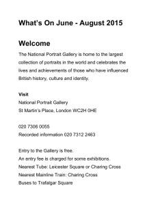 What's On June - August 2015 Welcome The National Portrait