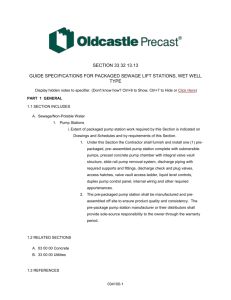 RC Pump Station Specifications