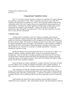 Congressional Committee System Overview