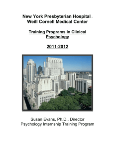 The New York Hospital - Weill Cornell Department of Psychiatry