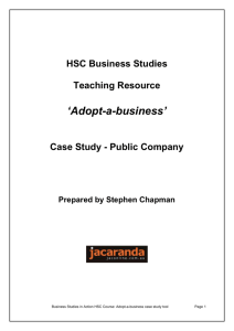 HSC Business Studies