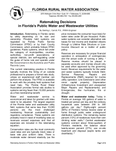 Ratemaking - Florida Rural Water Association