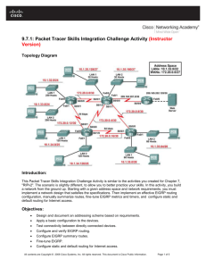 9.7.1: Packet Tracer Skills Integration Challenge Activity (Instructor