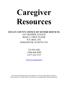 Caregiver - Ocean County Government
