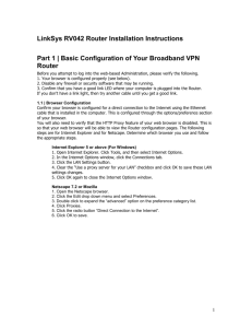 1 | Configuring Your Broadband VPN Router