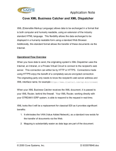 Cove XML Business Catcher and XML Dispatcher