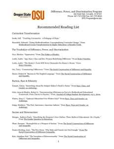 Recommended Reading List - Oregon State University