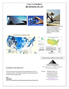 business plan - uni-t energy home page