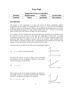 Lab 7 Free Fall