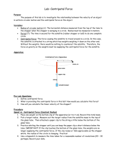 Lab: Centripetal Force