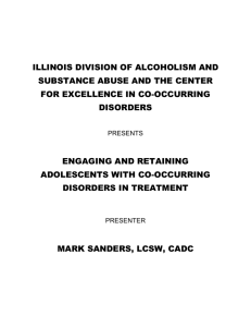 1 ILLINOIS DIVISION OF ALCOHOLISM AND SUBSTANCE ABUSE