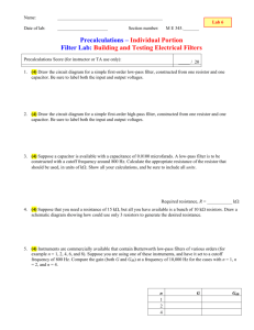 Cover Page for Precalculations – Individual Portion