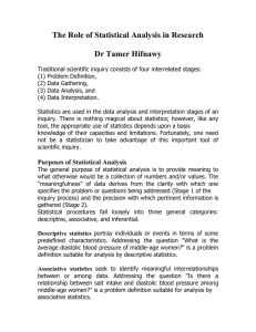 The_Role_of_Statistical_Analysis Dr, Tamer