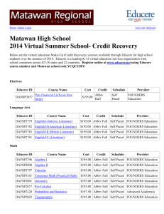checkout Matawan High School 2014 Virtual Summer School