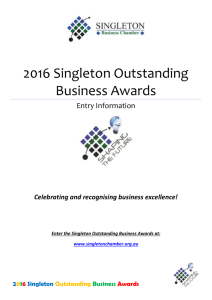 2016 Singleton Outstanding Business Awards