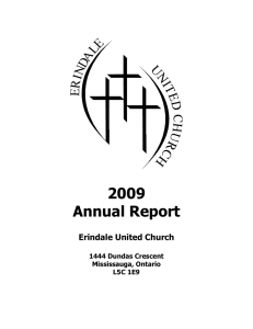 2009 Annual Report - Erindale United Church