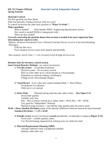 ISE312 Chapter 5 Notes (Plossl)