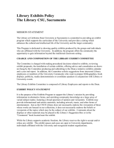 Library Exhibits Policy - California State University, Sacramento