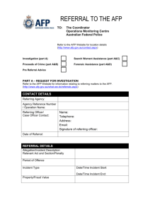 Referral to the AFP form - Australian Federal Police