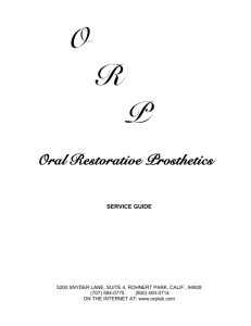 Services Offered  - Oral Restorative Prosthetics