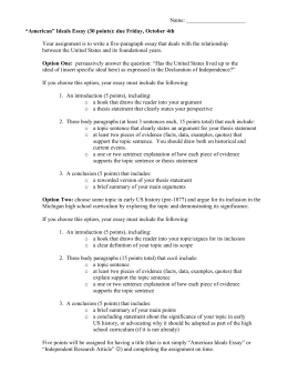 American ideals essay