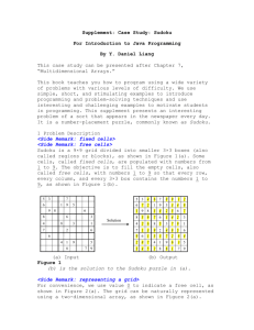 Complete Sudoku Solution