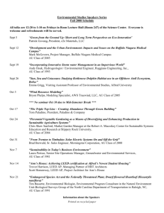 Environmental Studies Seminar Fall 2008 Schedule