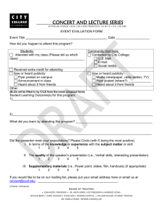 CLS Event Evaluation Form