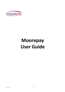 SECTION 1 - USING THE MOOREPAY SYSTEM